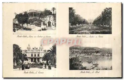 Cartes postales Monte Carlo Entree des Jardins le Casino