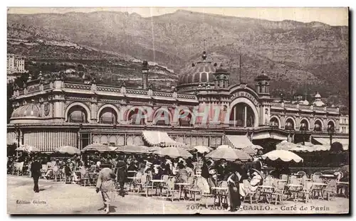 Cartes postales Monaco Carlo Cafe de Paris