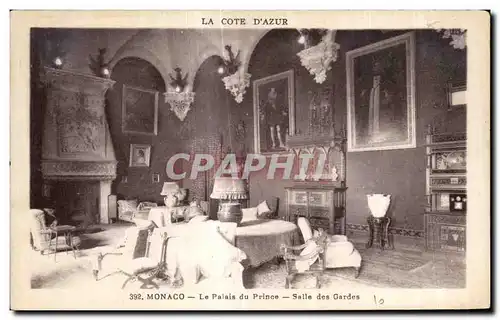 Cartes postales Monaco Le palais du prince Salle des gardes