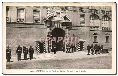 Ansichtskarte AK Monaco Le Palais du Prince La releve de la Garde