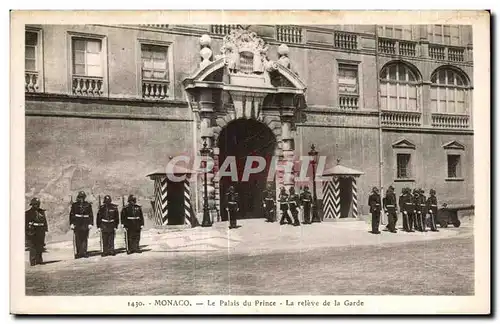 Cartes postales Monaco Le Palais du Prince La releve de la Garde