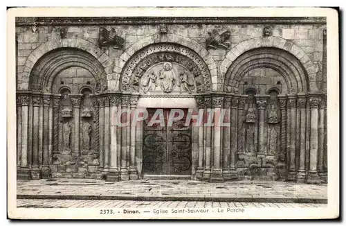 Cartes postales Dinan Eglise Saint Sauveur Le Porche