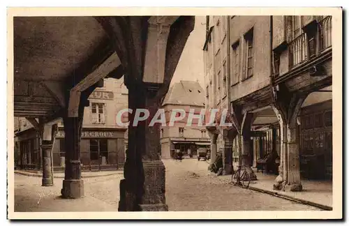 Ansichtskarte AK Bretagne Dinan Maisons des Porches