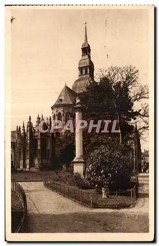 Ansichtskarte AK Bretagne Dinan Jardin Anglais et Eglise St Sauveur