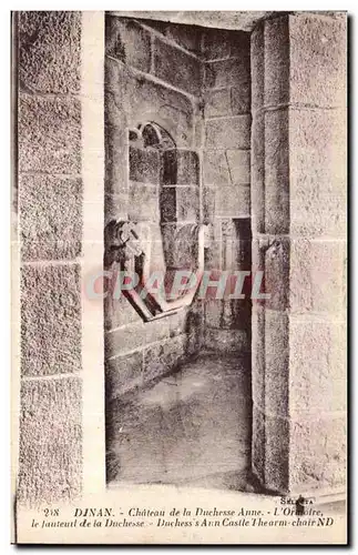 Cartes postales Dinan Chateau de la Duchesse Anne L Oratoire le fauteuil de la Duchesse Anne