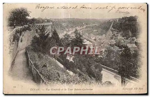 Ansichtskarte AK Dinan Vue Generale et la Tour Sainte Catherine