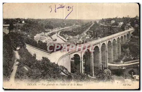 Ansichtskarte AK Dinan Vue generale du Viaduc de la Rance