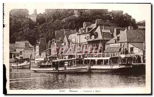 Cartes postales Dinan Vedettes a Quai Bateaux