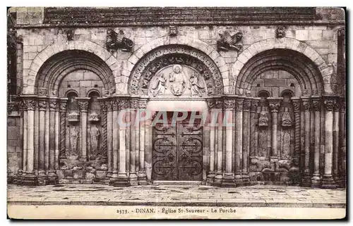 Cartes postales Dinan Eglise St Sauveur Le Porche