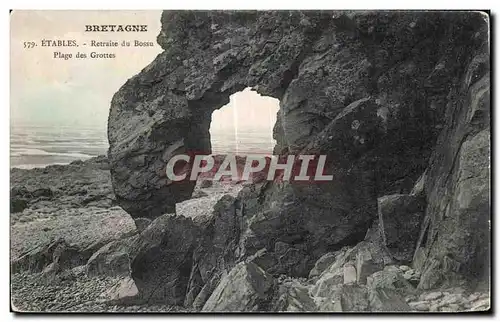 Cartes postales Bretagne Etables Retraite du Bossu Plage des Grottes