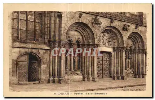 Cartes postales Dinan Portail de l Eglise St Sauveur