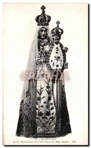 Cartes postales Guingamp Statue Miraculeuse de Notre Dame de Bon Secours