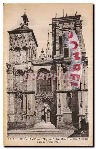 Ansichtskarte AK Guingamp Eglise Notre Dame de Bon Secours Facade Occidentale