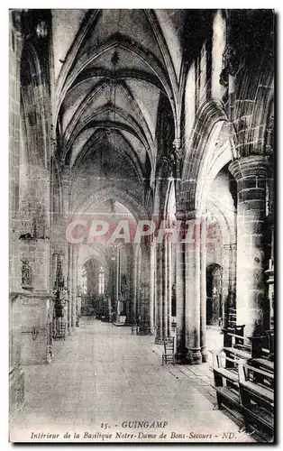 Ansichtskarte AK Guingamp Interieur Basilique Notre Dame de Bon Secours