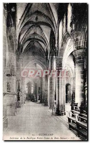 Cartes postales Guingamp Interieur Basilique Notre Dame de Bon Secours