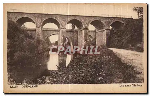 Ansichtskarte AK Guingamp Les deux Viaducs