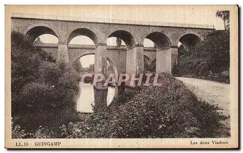 Ansichtskarte AK Guingamp Les deux Viaducs