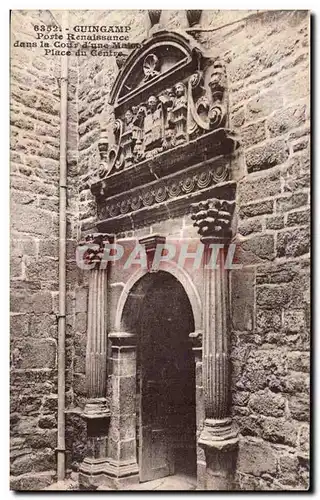 Cartes postales Guingamp Porte Renaissance dans la Cour d une Maison Place du Centre