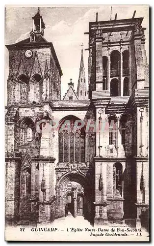 Ansichtskarte AK Guingamp Eglise Notre Dame de Bon Secours Facade Occidentale