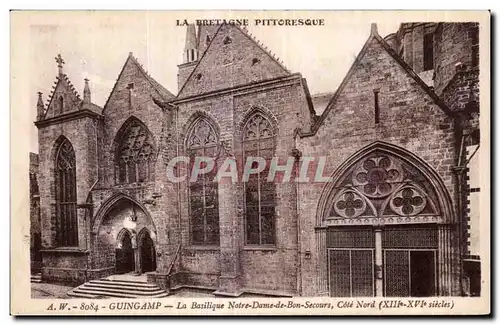 Ansichtskarte AK Guingamp Basilique Notre Dame de Bon Secours Cote Nord