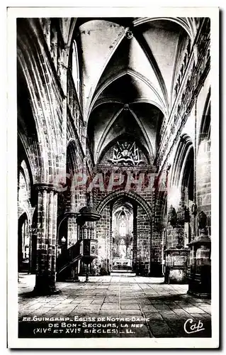 Cartes postales Guingamp Eglise Notre Dame de Bon Secours la nef