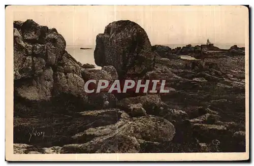 Cartes postales Ile de Brehat La Rochers et Phare du Paon