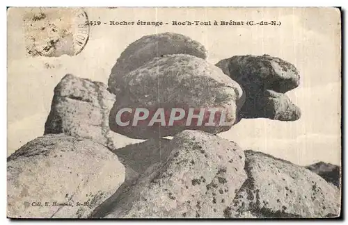 Cartes postales Rochers etrange Roc h Toul a Brehat