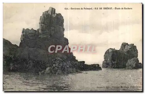 Cartes postales Environs de Paimpel Ile de Brehat Etude de Rochers