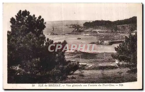 Cartes postales Ile de Brehat Vue generale sur l entree du Port Clos