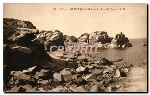 Cartes postales Ile de Brehat Rochers du Paon