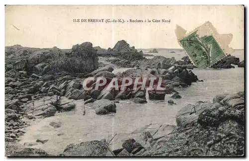 Cartes postales Ile de Brehat Rochers a la Cote Nord