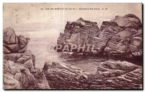 Cartes postales Ile de Brehat Rochers Ste Anne