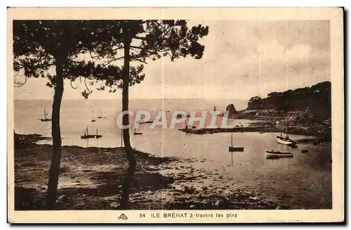 Cartes postales Ile de Brehat a travers les pins