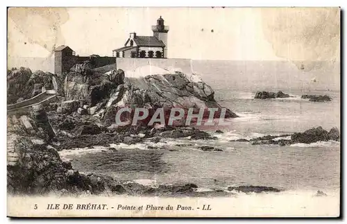 Ansichtskarte AK Ile de Brehat Pointe et Phare du Paon Lighthouse