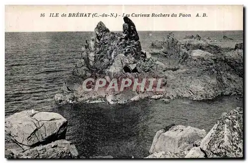 Cartes postales Ile de Brehat Les Curieux Rochers du Paon