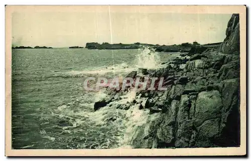 Ansichtskarte AK Ile de Brehat Les Brisants a la Pointe extreme de l Ile de Brehate au Nord sous le Phare du Paon