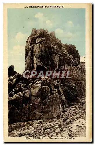 Cartes postales La Bretagne Pittoresque Brehat Rochers su Guersido