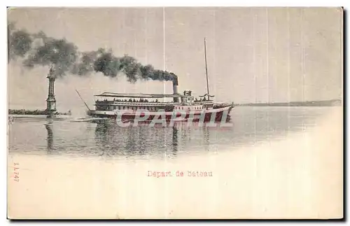 Cartes postales Depart de bateau Phare