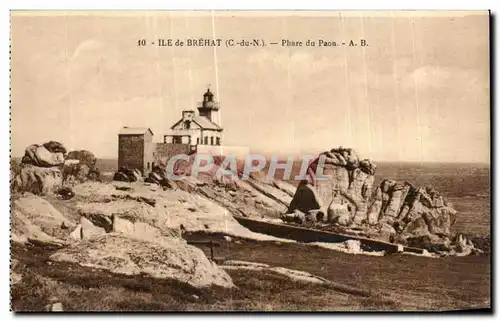 Cartes postales Ile de Brehat Phare du Paon