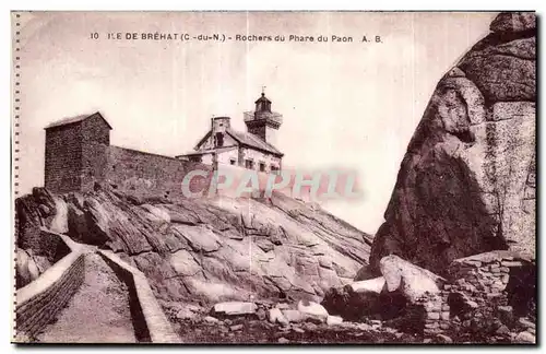 Cartes postales Ile de Brehat Rochers du Phare du Paon Lighthouse