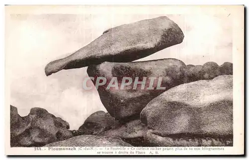 Ansichtskarte AK Ploumanac h La Boutaille Ce curieux rocher pesant plus de 10000 Kilogrammes se trouve a droite d