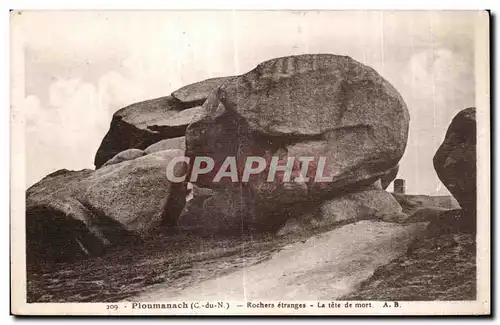 Cartes postales Ploumanac h Rochers etranges La tete de mort