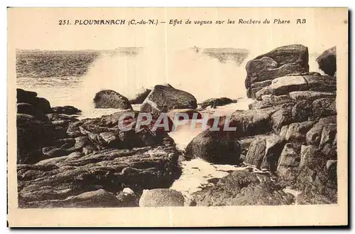 Ansichtskarte AK Ploumanac h Effet de vagues sur les Rochers du Phare