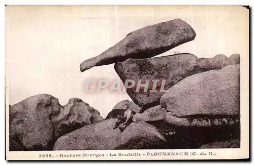 Cartes postales Rochers etranges La Bouteille Ploumanac h