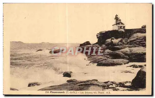 Cartes postales Ploumanac h Les brisants du Phare