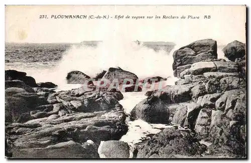 Cartes postales Ploumanac h Effet de vagues sur les Rochers du Phare