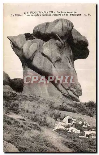 Ansichtskarte AK Ploumanac h Rochers etranges Le Belier l un des plus curieux rochers de la Bretagne