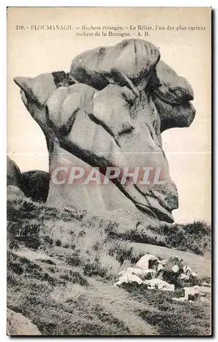 Cartes postales Ploumanac h Rochers etranges Le Belier l un des plus curieux rochers de la Bretagne