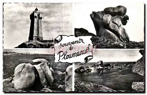 Cartes postales La Cote De Granit Rose Perros Ploumanac h Les Rochers Le phare le Belier le Lapin le Chateau du