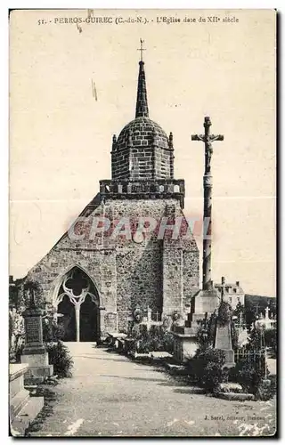 Ansichtskarte AK Perros Guirec L Eglise date du XII siecle